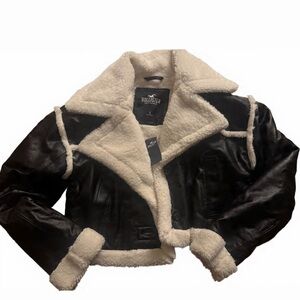 Deadstock NWT hollister cropped aviator jacket